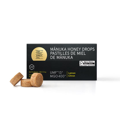 Lemon Manuka Honey Drops, 15ct/Display - The True Honey