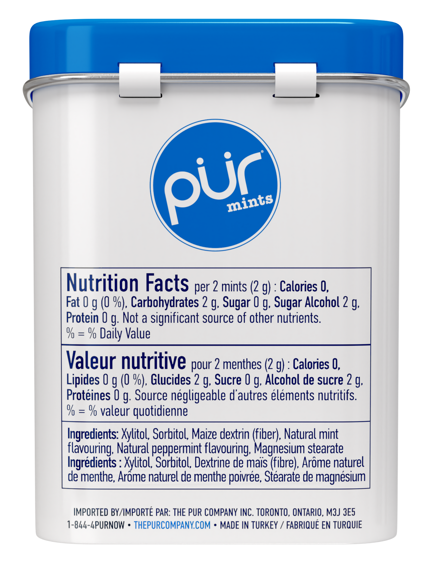 Mints - Peppermint, 30ct, 12/tray - The Pur Company