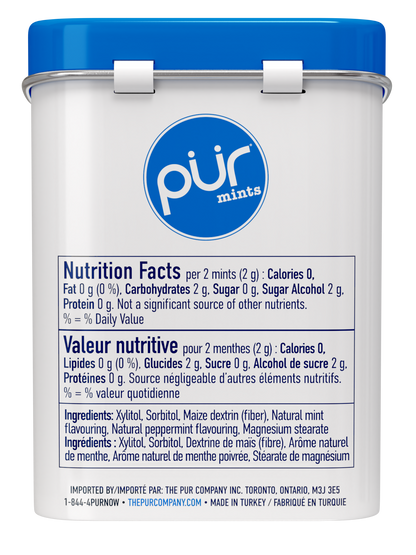 Mints - Peppermint, 30ct, 12/tray - The Pur Company