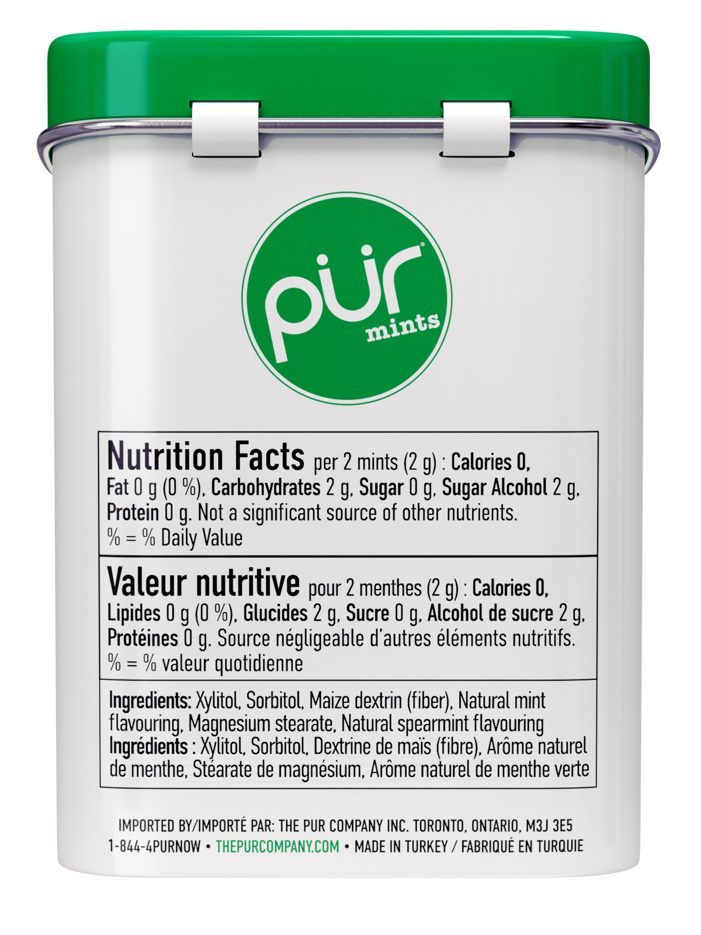 Mints - Spearmint, 30ct, 12/tray - The Pur Company