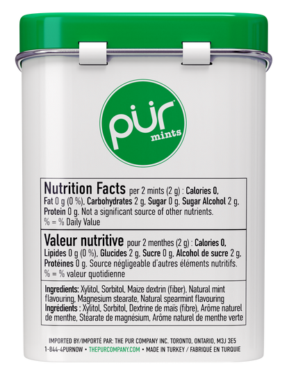 Mints - Spearmint, 30ct, 12/tray - The Pur Company