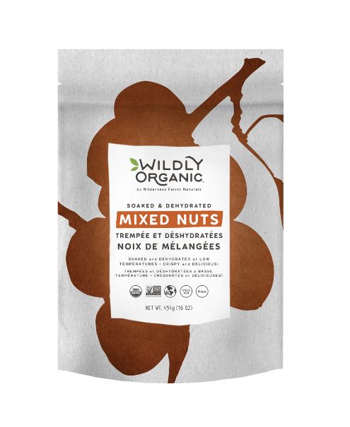 Mixed Nuts Soaked & Dehyd,454g - Wildly Organic