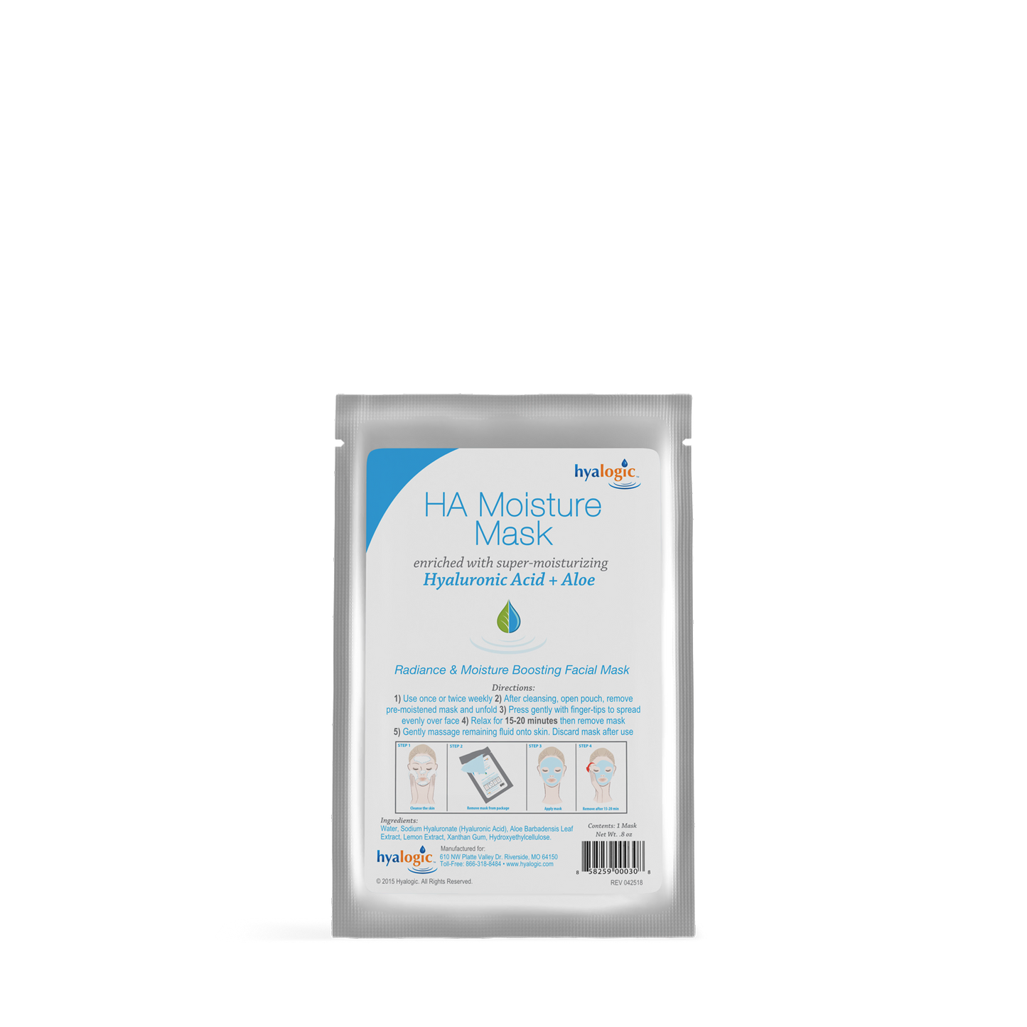 Moisture Mask, 4 Pack - Hyalogic