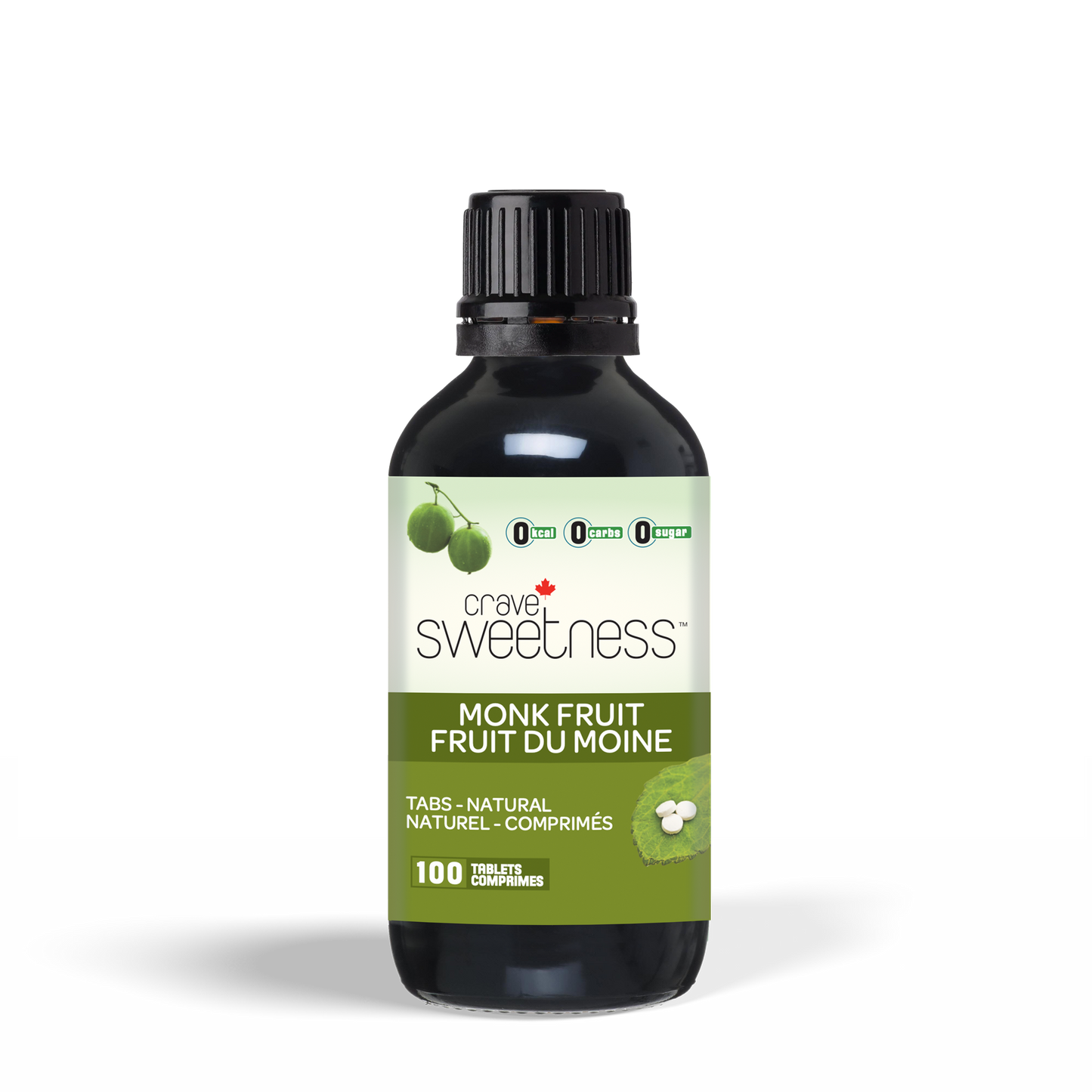Monk Fruit Tabs 100 ct - Crave Stevia