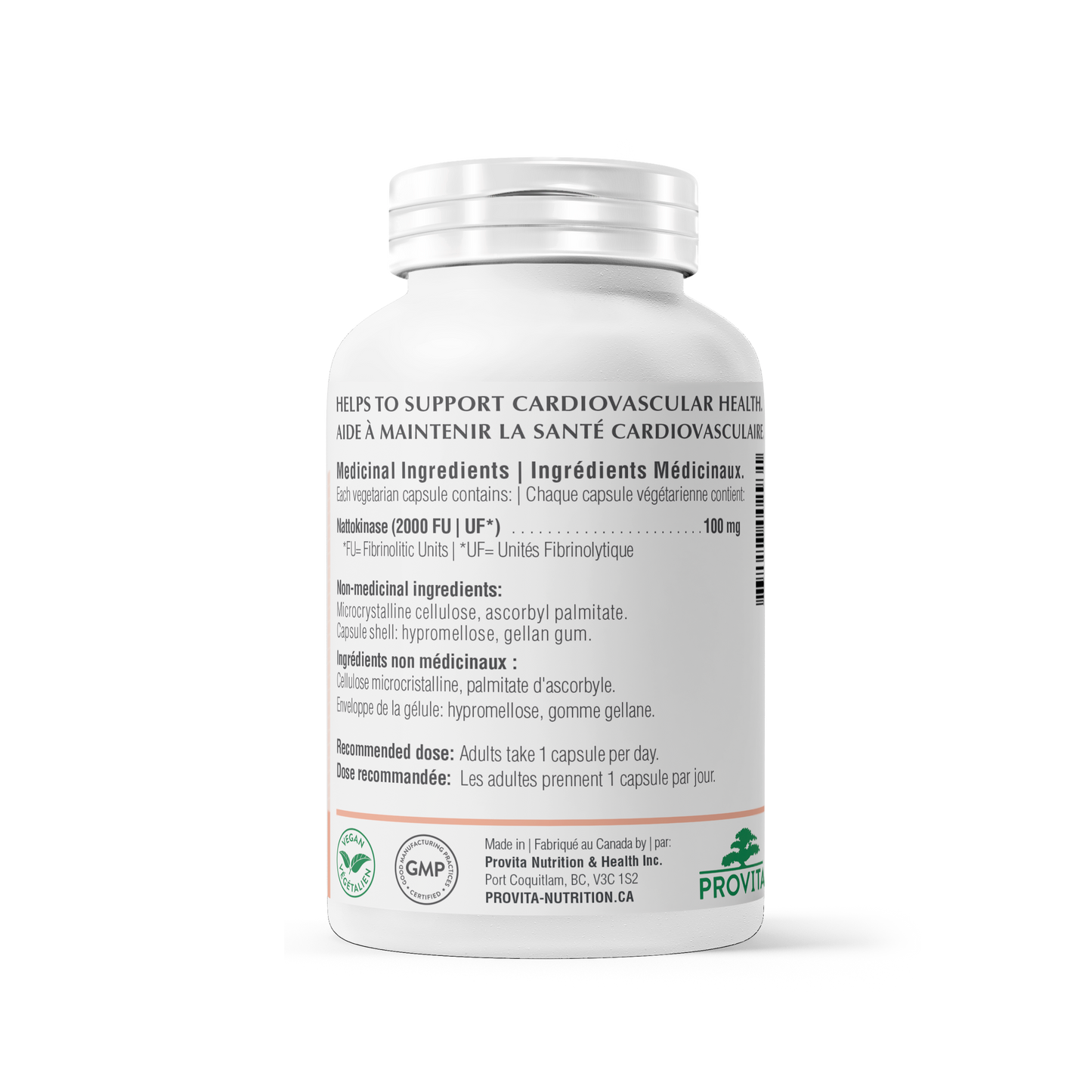 Nattokinase 2000FU, 60 DR vcaps - Provita