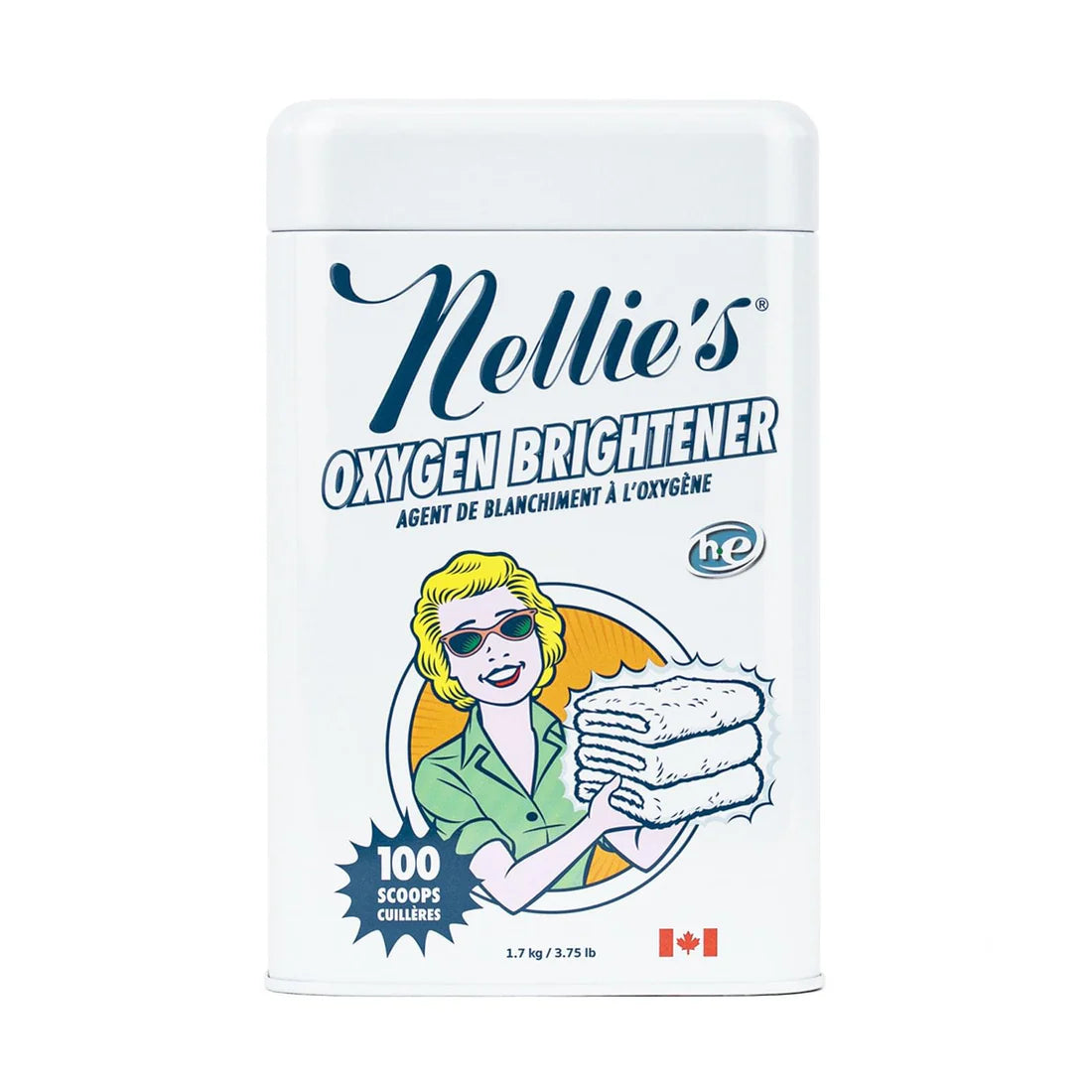 Oxygen Brightener, Tin Cork, 100 Loads - Nellie's