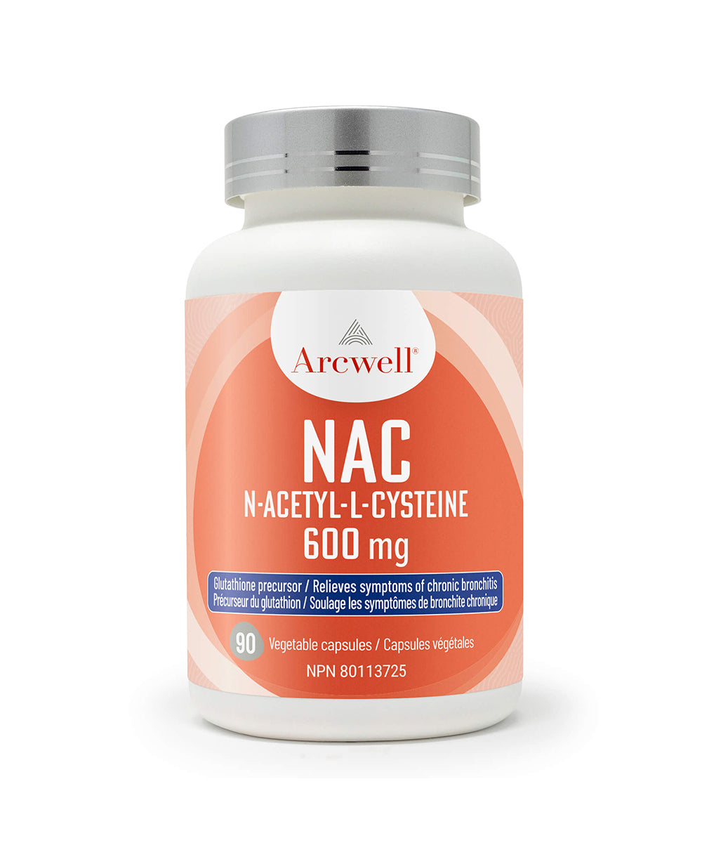 Nac (N-Acetyl-L-Cysteine), 600mg/90caps - Arcwell