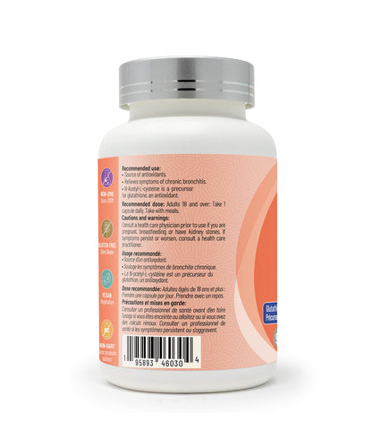Nac (N-Acetyl-L-Cysteine), 600mg/90caps - Arcwell