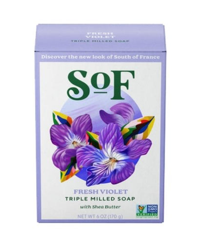 Natural Soap Violet Bouquet, 170 g - South Of France