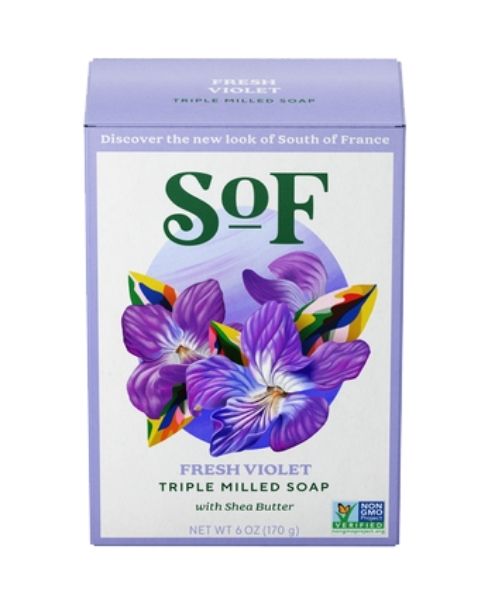 Natural Soap Violet Bouquet, 170 g - South Of France