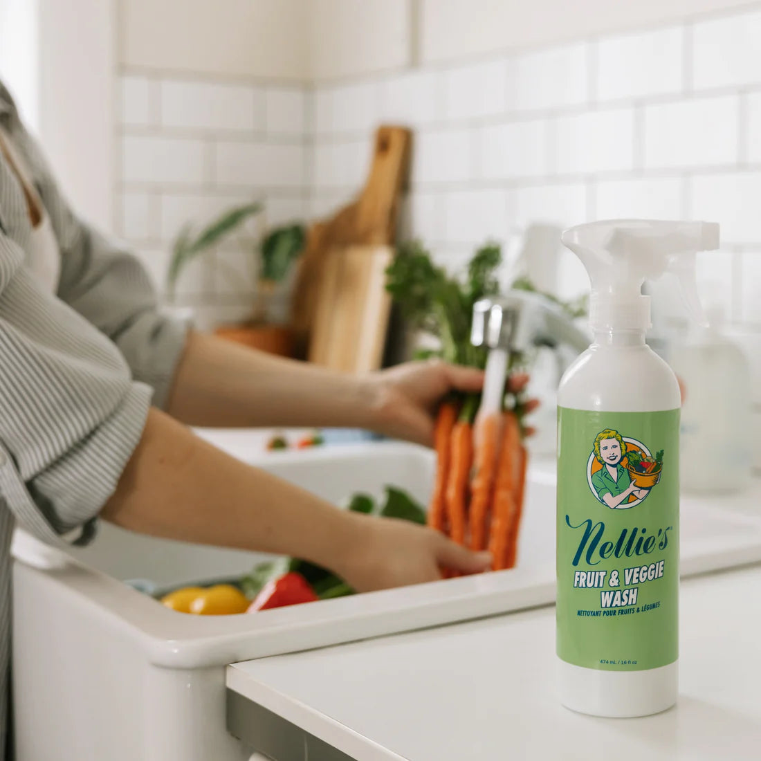 Fruit And Veggie Wash, 474ml - Nellie's