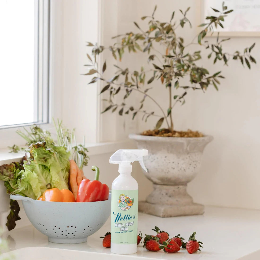 Fruit And Veggie Wash, 474ml - Nellie's