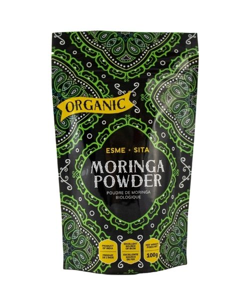 Organic Moringa Powder, 100g - Esme+Sita