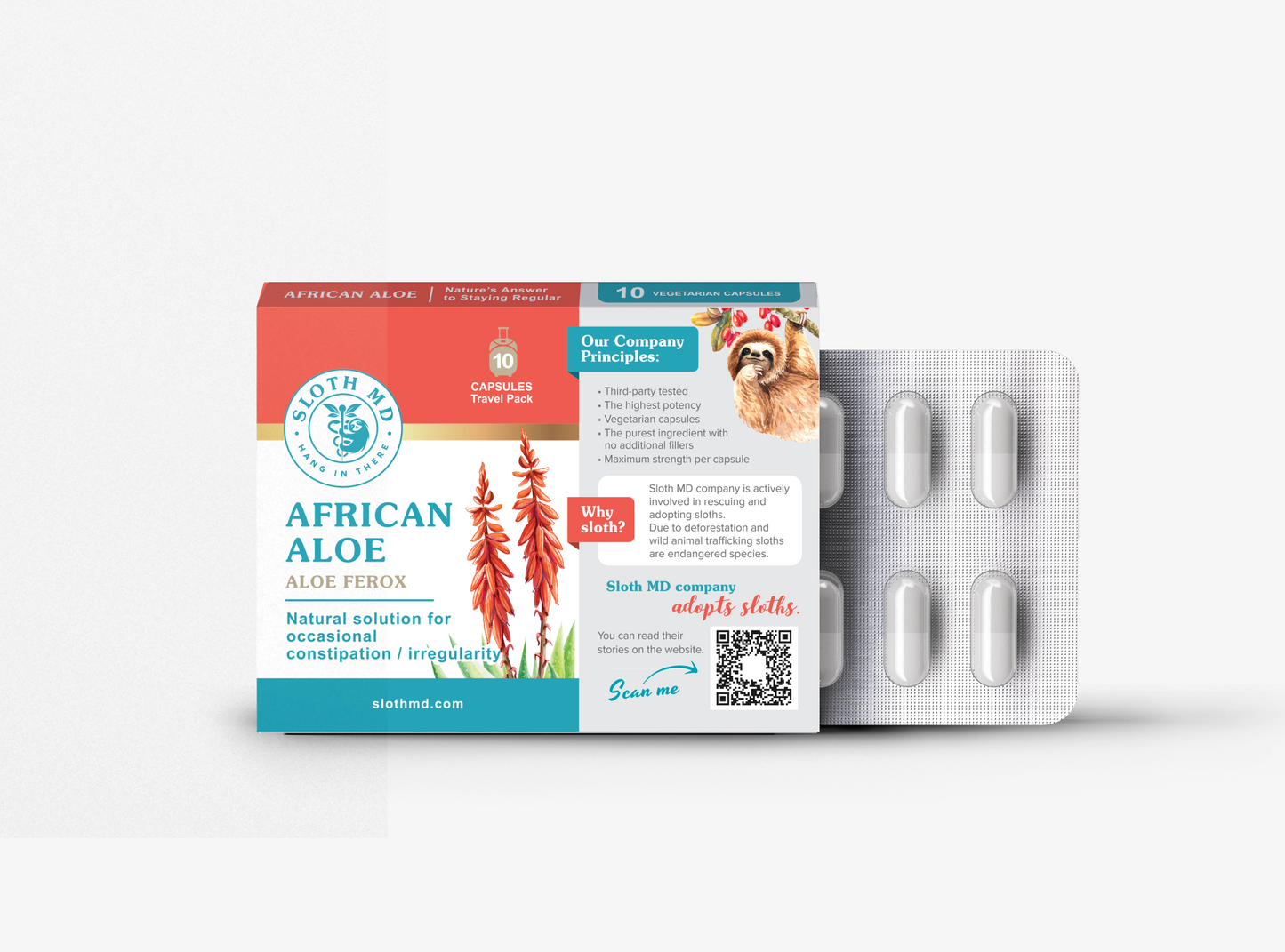 African Aloe,10-pack blister, 12pck/display - Sloth Medical