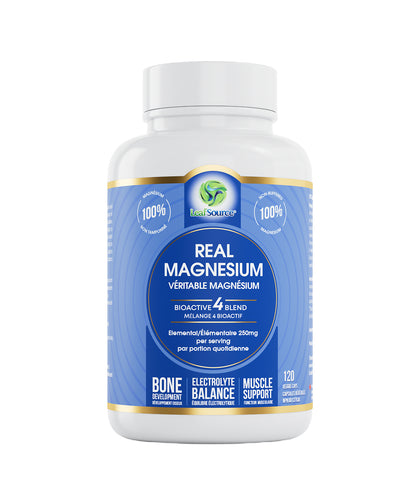 Real Magnesium Bio-Active 4 Blend, 120vcaps - LeafSource