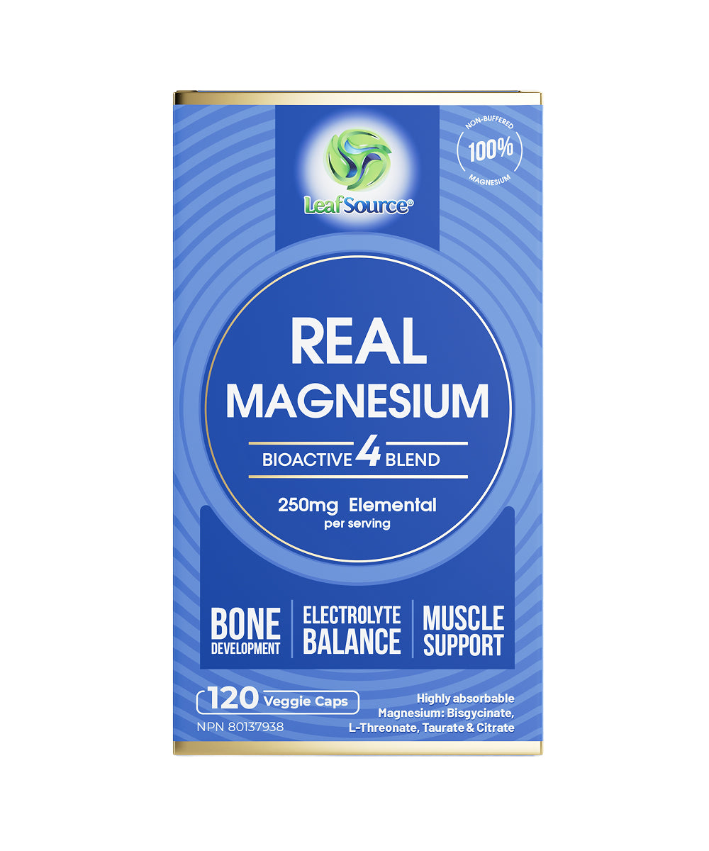 Real Magnesium Bio-Active 4 Blend, 120vcaps - LeafSource
