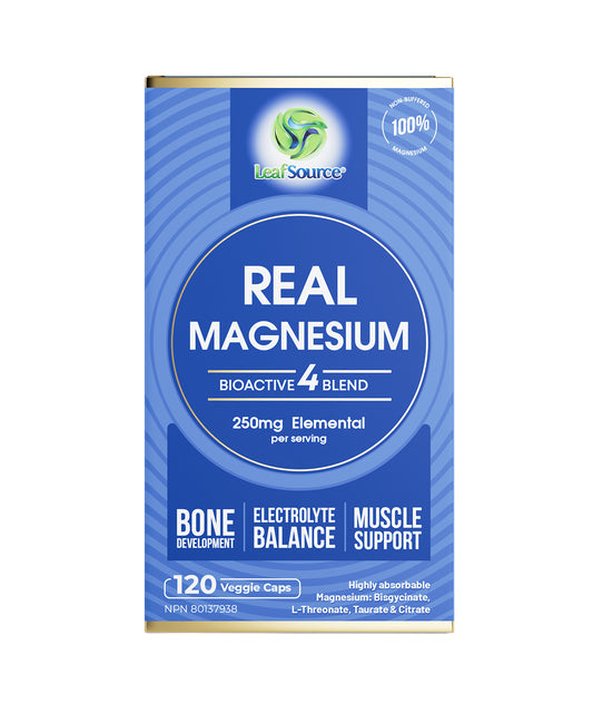 Real Magnesium Bio-Active 4 Blend, 120vcaps - LeafSource