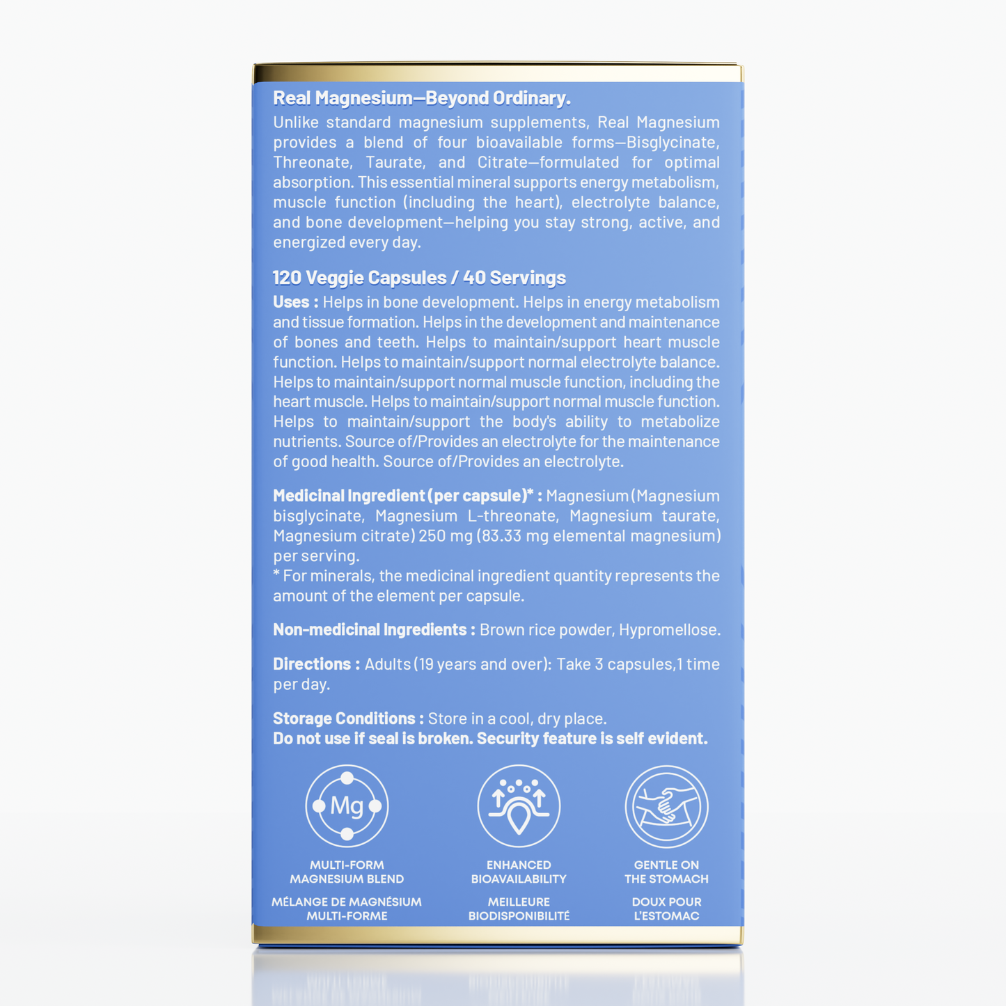 Real Magnesium Bio-Active 4 Blend, 120vcaps - LeafSource