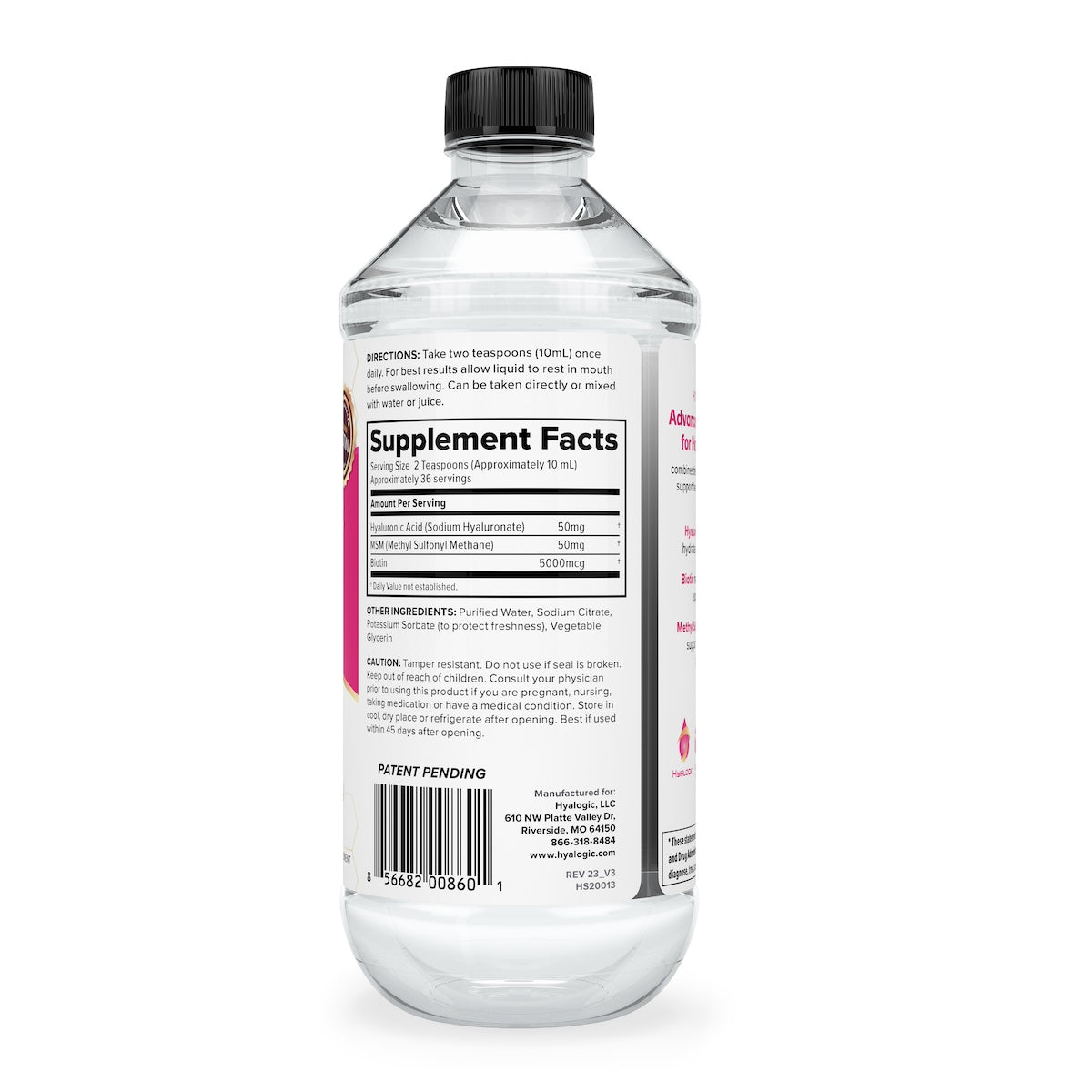 Advanced Formula Hair, Skin & Nail, 354ml - Hyalogic