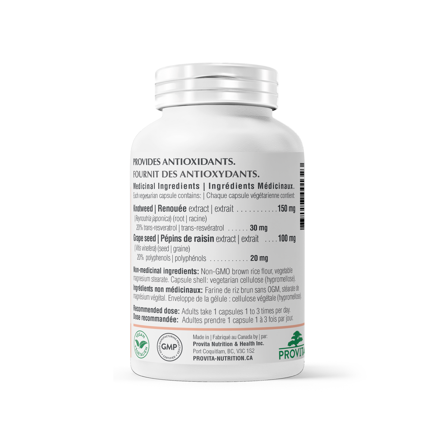 Resvératrol Forte 90 gélules - Provita