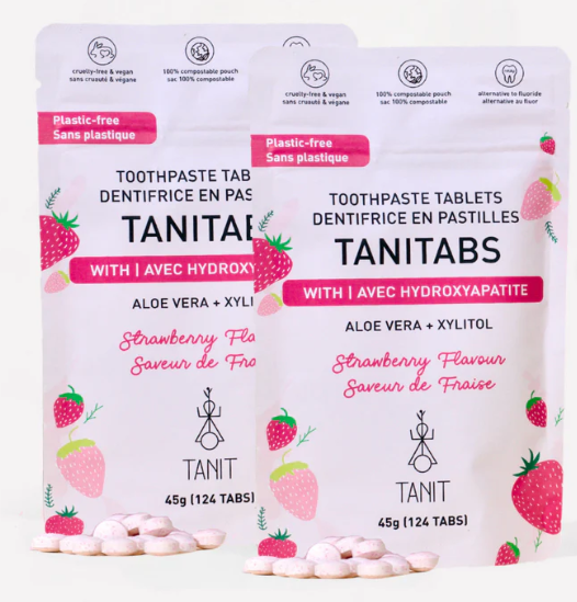 Toothpste Tab. 12pk, Strawberry, 62tab Pch - Tanit