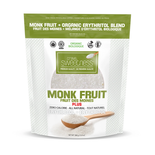 Crave Stevia 100% Organic Monk Fruit, 380g - Crave Stevia