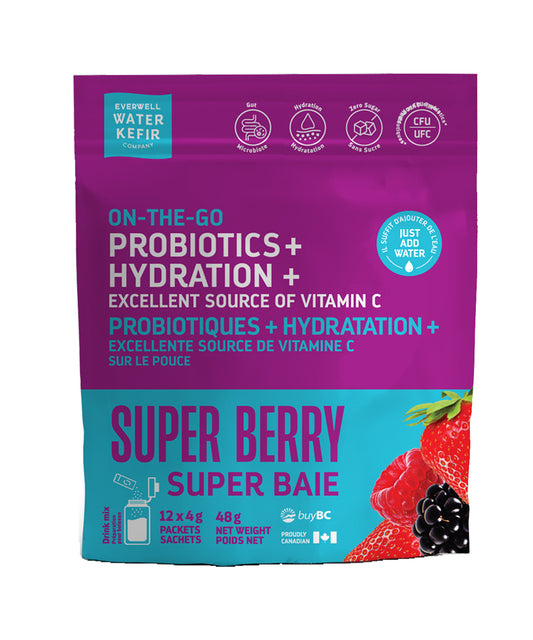 Super Berry (12 x 4g), 48g - Everwell Water Kefir