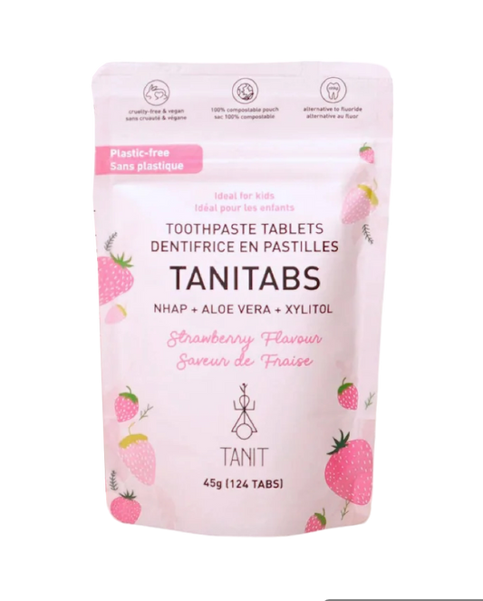Toothpste Tab., Strawberry, 124tab Pch - Tanit