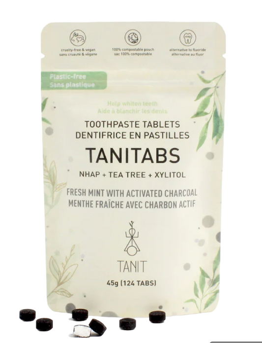 Toothpste Tab., Frsh Mint W/Char, 124tab Pch - Tanit