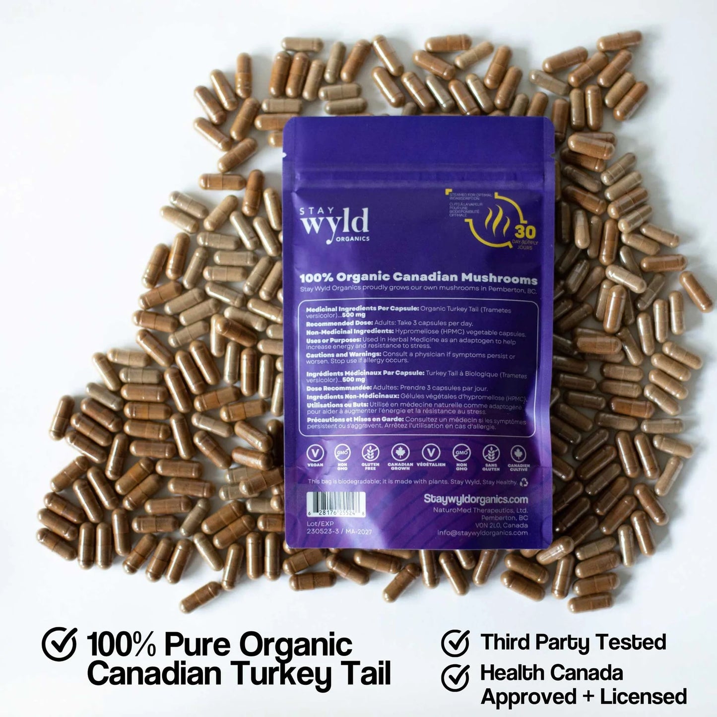 Turkey Tail, 90 caps - Stay Wyld Organics Ltd