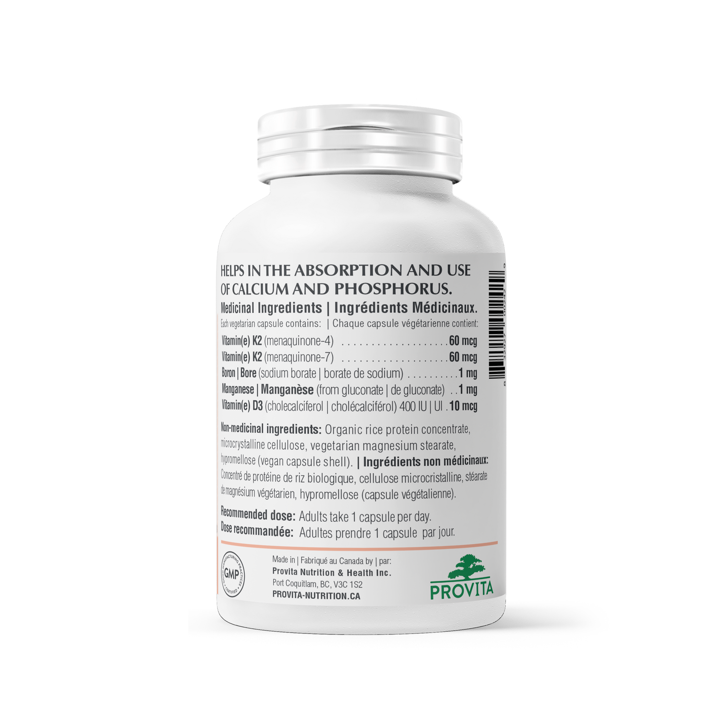 Vitamine K2 Forte 60 gélules - Provita Pro