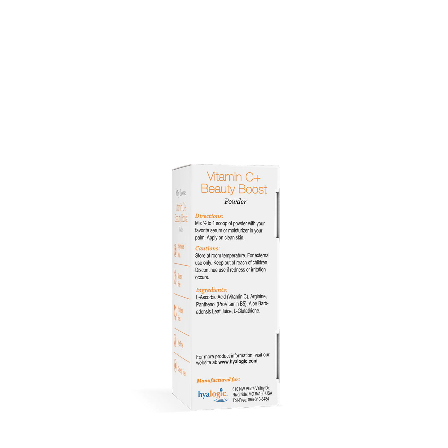 Hyalogic Vitamin C+ Booster Powder, 6g