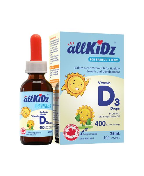 Vitamin D3 (400IU), 25ml - allKiDz