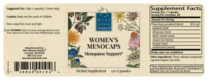 Women's Menocaps, 120's - Wise Woman Herbals