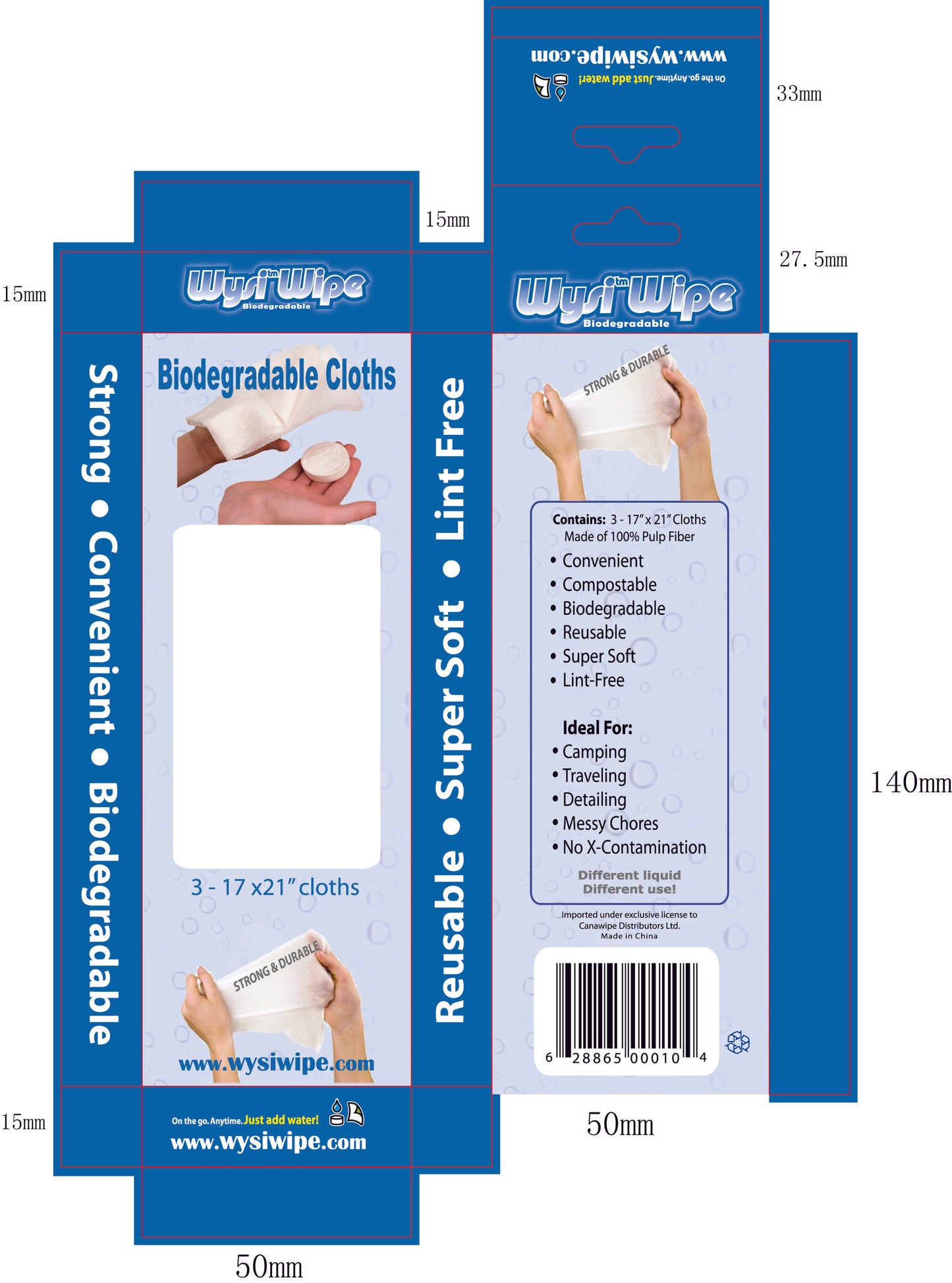 Wipes Consumer Pack, 100/Pkg - Wysiwipes