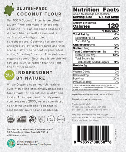 Coconut Flour Gluten Free, 1kg - Wildly Organic