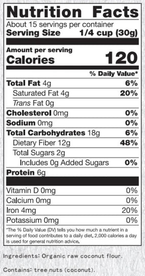 Coconut Flour Gluten Free, 1kg - Wildly Organic