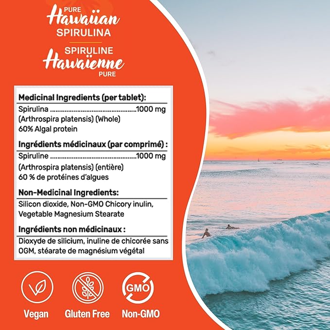 Hawaiian Spirulina 1000mg, 120 tabs - Gandalf