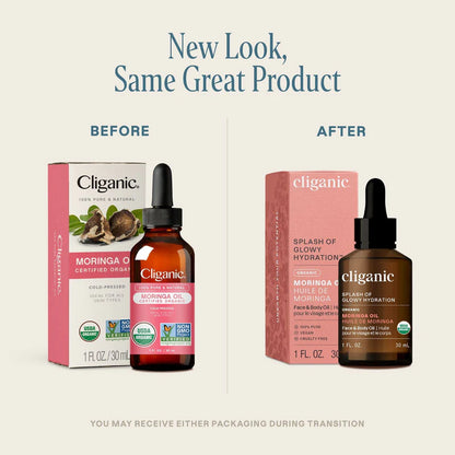 Organic Moringa Oil, 30ml - Cliganic