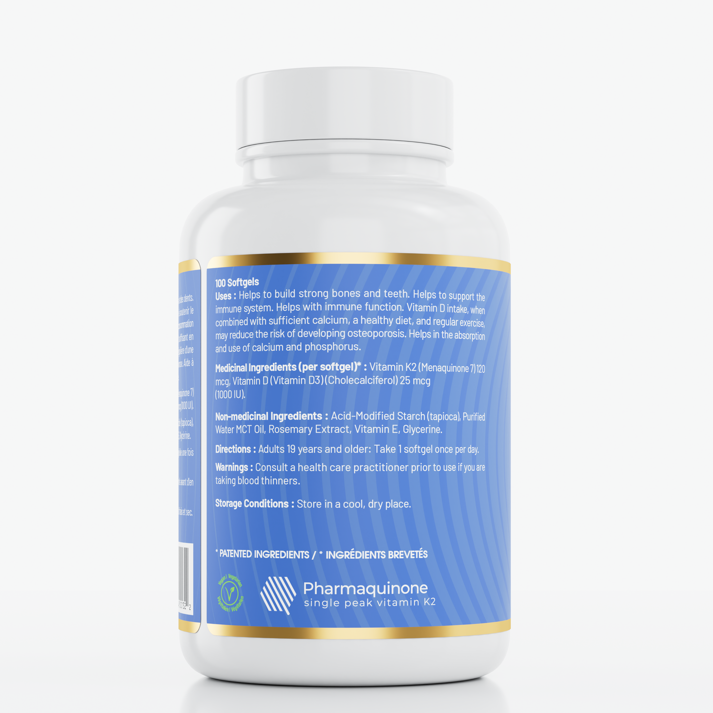 Real D3/K2, 100 vegan softgels - LeafSource