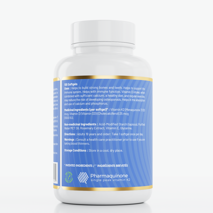Real D3/K2, 100 vegan softgels - LeafSource