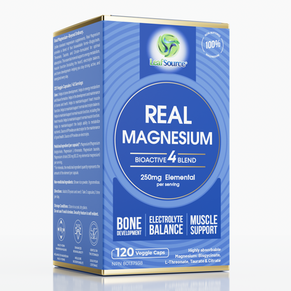 Real Magnesium Bio-Active 4 Blend, 120vcaps - LeafSource