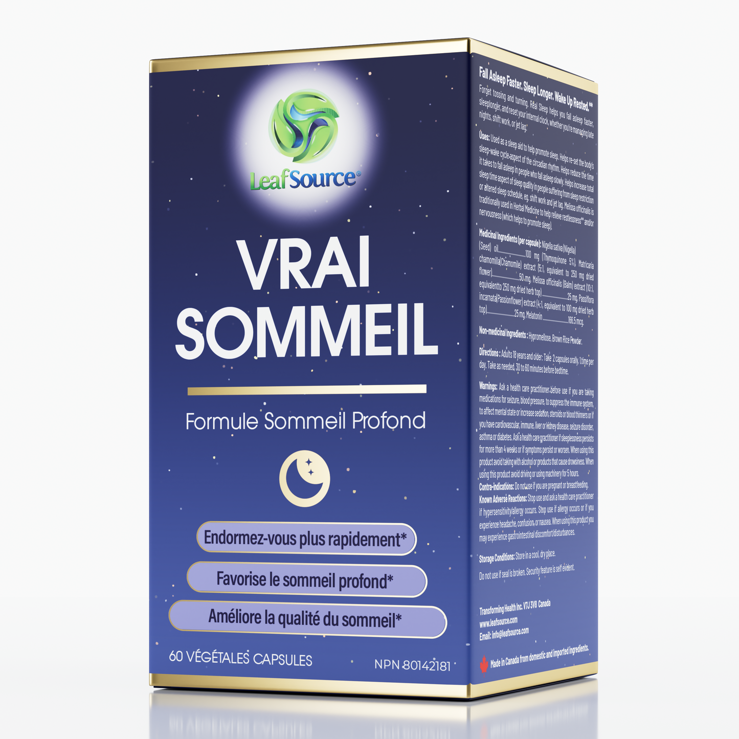Real Sleep, 60vcaps - LeafSource